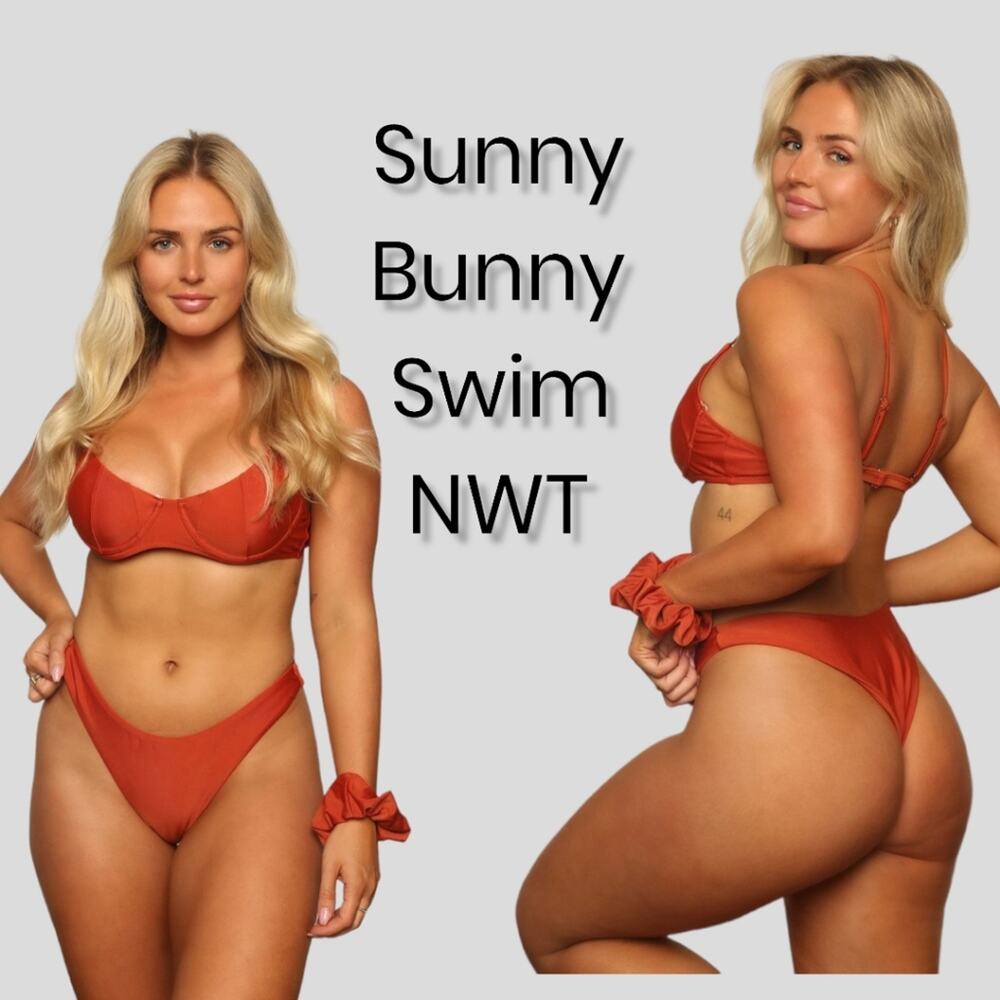 Sunny Bunny Swim Nora Balconette Bikini Top in Jasper red